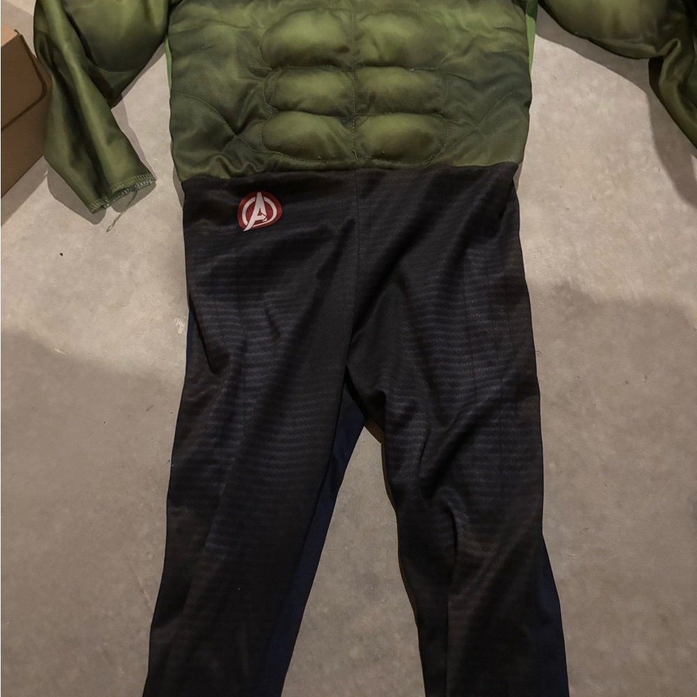 Green and Black Superhero Costume